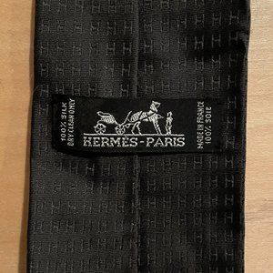 Hermes - Faconnee H tie - Black